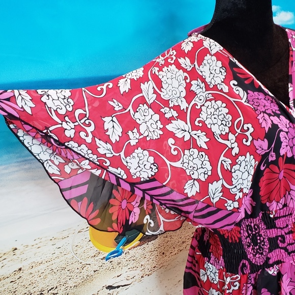 Bison Bisou sheer boho top L - Picture 3 of 6